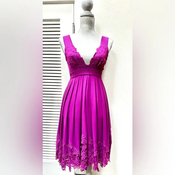 catherine malandrino purple dress Catherine Malandrino Purple Crochet Dress